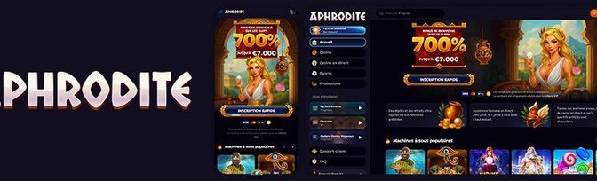 Découvrez les promotions exclusives et bonus gratuits d’Aphrodite Casino France
